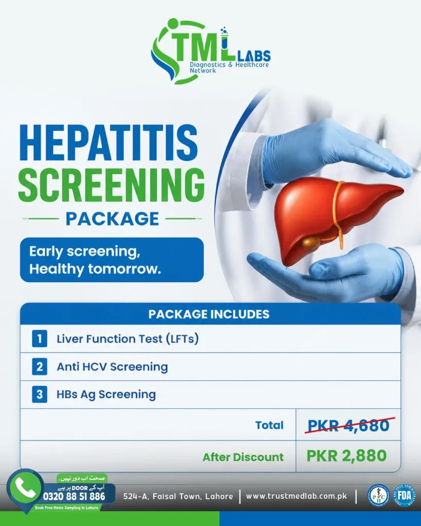 Book your Hepatitis Screening Package in Lahore from TML Labs